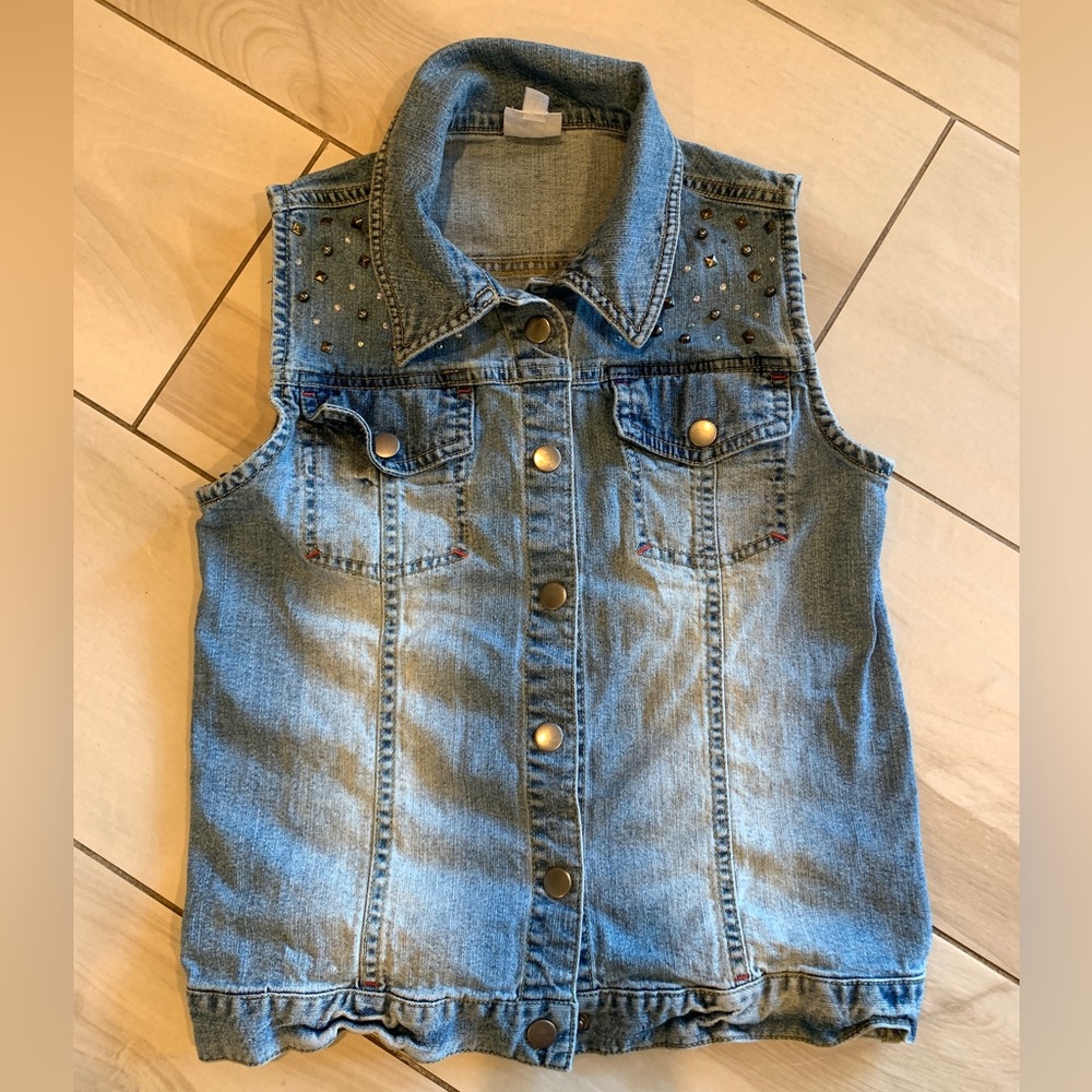 Denim Vest Peace Sign Girls  Disney D-Signed Halloween sz. L.